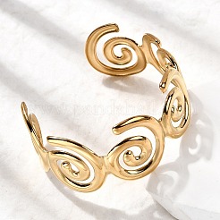 Браслеты-манжеты из нержавеющей стали 304 для женщин BJEW-K237-27G