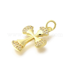 Латунные микропаве прозрачные подвески с фианитом KK-M297-11G