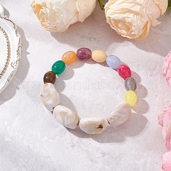 3шт 3-х цветные акриловые тянущиеся браслеты для женщин&nbsp;BJEW-JB12166