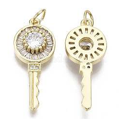 Messing micro pave klare zirkonia anhänger&nbsp;ZIRC-N039-088-NF