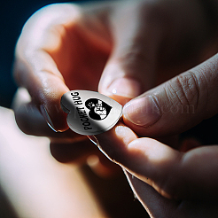 Набор памятных монет из нержавеющей стали с двусторонней гравировкой в виде сердца AJEW-GL0002-02A