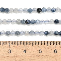 Fili di perle di quarzo rutilato blu natura&nbsp;GG-CBA3921-A05-3mm