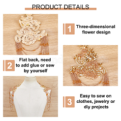 1 пара украшений для шитья из стразов&nbsp;DIY-NB0014-65A