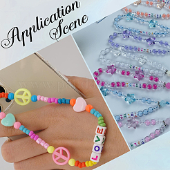 40 шт. акриловые бусины с горизонтальными отверстиями&nbsp;SACR-PA0001-07B