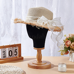 Деревянные стеллажи для шляп в форме головы&nbsp;AJEW-WH0816-101