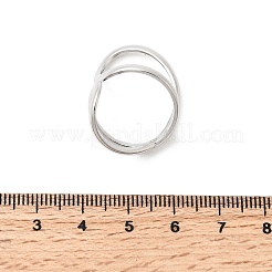 5 шт. открытые манжеты из нержавеющей стали 304 для женщин&nbsp;RJEW-K313-07P