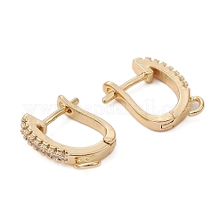 Латунные серьги-кольца из прозрачного кубического циркония ZIRC-YW0001-08G