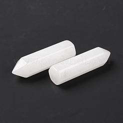 Pendentifs pointus jade blanc naturel&nbsp;G-D460-01V
