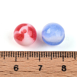 Двухцветные бусины из непрозрачной смолы&nbsp;X1-RESI-N042-10mm-16