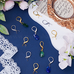 40 шт. 2-х цветная фурнитура для сережек из нержавеющей стали 304&nbsp;STAS-SC0005-47