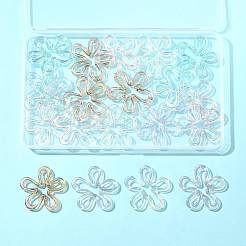 20 шт. 5-х цветные покрытые УФ-лаком акриловые бусины&nbsp;TACR-FS0001-66