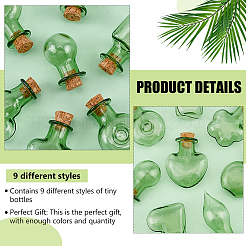 2 набор из 9-х видов мини-стеклянных бутылок GLAA-BC0001-34