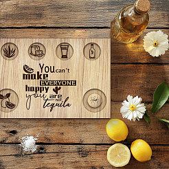 Деревянный поднос для рюмок AJEW-WH0422-012