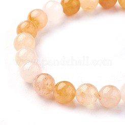 Bracelets extensibles de perles de jade topaze naturelle&nbsp;BJEW-F380-01-B07