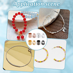 6000 шт. 4 цвета латунные обжимные бусины&nbsp;KK-PA0001-06