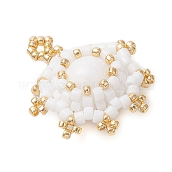 Jade naturel teint de Malaisie avec pendentifs en perles de verre&nbsp;PALLOY-MZ01275-01