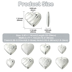 8 шт. 8 стиля подвески-медальоны из нержавеющей стали 304&nbsp;STAS-CJ0002-98