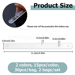 2 Beutel transparenter Acryl-Anprobestift für 3-Loch-Ohrringe&nbsp;ODIS-HS0001-01