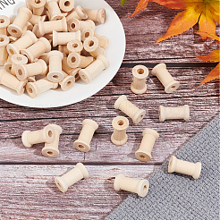 50 шт. деревянные пустые катушки для проволоки&nbsp;WOOD-PH0001-99