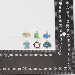 30шт 6 стиля подвески из сплава с эмалью&nbsp;ENAM-CJ0004-26