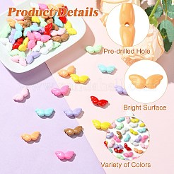 50шт 10 цвета непрозрачные акриловые бусины&nbsp;MACR-CJ0002-39