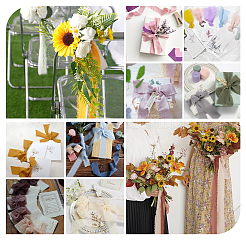 4 рулон 4-х цветов полиэфирной ленты с необработанными краями&nbsp;OCOR-NB0001-81A