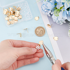 30 шт. латунные серьги-гвоздики&nbsp;KK-DC0001-41