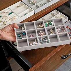 15 прямоугольная деревянная сетка&nbsp;LS-AJEW-WH20054-062G-02