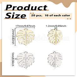 20 шт. 2-х цветные подвески из сплава&nbsp;FIND-LP0005-14