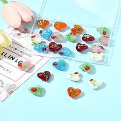 24 шт. 6-х цветные бусины из стекла миллефиори ручной работы LAMP-FS0001-39