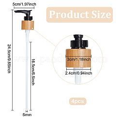 Пластиковый и бамбуковый насос для замены верхней части бутылки&nbsp;LS-MRMJ-WH0087-12A