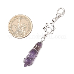 Подвеска-пуля из медной проволоки в виде чакры HJEW-JM03292