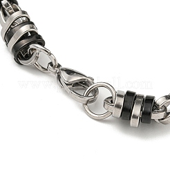 Zweifarbiges 201 Edelstahl-Gliederarmband mit ovalen Gliedern&nbsp;BJEW-B078-22BP