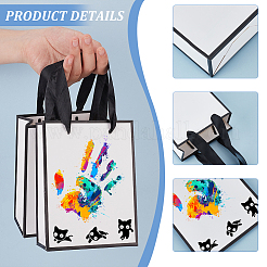 Складные бумажные подарочные пакеты с ручкой ABAG-WH0045-21A