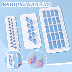 3 набор из 3 трафаретов для торта из помадки AJEW-BC0006-74