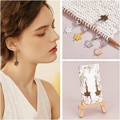 Подвесные украшения из кленового листа из сплава HJEW-PH01538