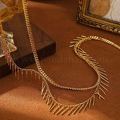 Двухслойные цепочки для талии и живота с кисточками из сплава для женщин FS-WG82127-01