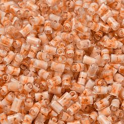 Двухцветный внутренний цвет прозрачный стеклянный бисер&nbsp;SEED-C004-05E