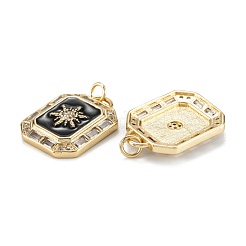 Латунные микропаве прозрачные подвески с фианитом ZIRC-A020-07G