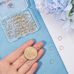 80 шт. 2-х цветные латунные разъемные кольца KK-BBC0014-04A