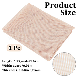 ウィッグアクセサリー用ポリエステル＆アクリル繊維メッシュ生地  桃パフ  1620x1mm&nbsp;DIY-CY0003-78C