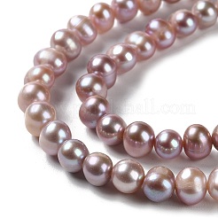 Нити из натурального культивированного пресноводного жемчуга PEAR-E018-18