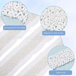 Ткань с лентой из стекляруса OCOR-WH0067-22