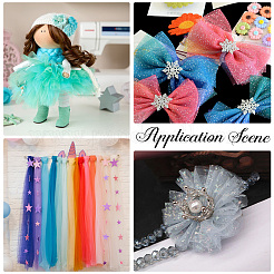 Радужная полиэфирная ткань сверкающий тюль рулон OCOR-WH20006-55A