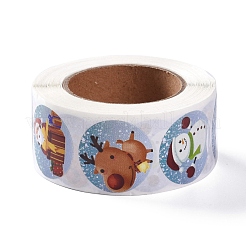 8 шаблон рождественские круглые самоклеящиеся бумажные наклейки в горошек рулон DIY-A042-01D