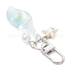 Светящиеся в темноте акриловые украшения в виде раковин&nbsp;HJEW-JM03290-01