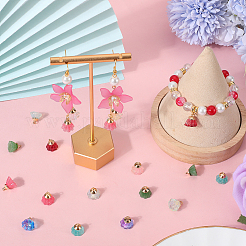 70 шт. 7 цвета прозрачные стеклянные подвески&nbsp;GLAA-SC0001-91