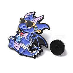 Pins en émail de dinosaures buveurs mignons&nbsp;LS-JEWB-A038-06A-EB