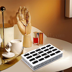 Espositori per organizer per anelli in acrilico con decorazioni in pizzo a 20 fessura&nbsp;EDIS-WH0022-13B