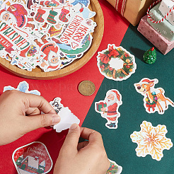 1 пакет самоклеящихся бумажных наклеек на рождественскую тематику&nbsp;DIY-SC0032-88